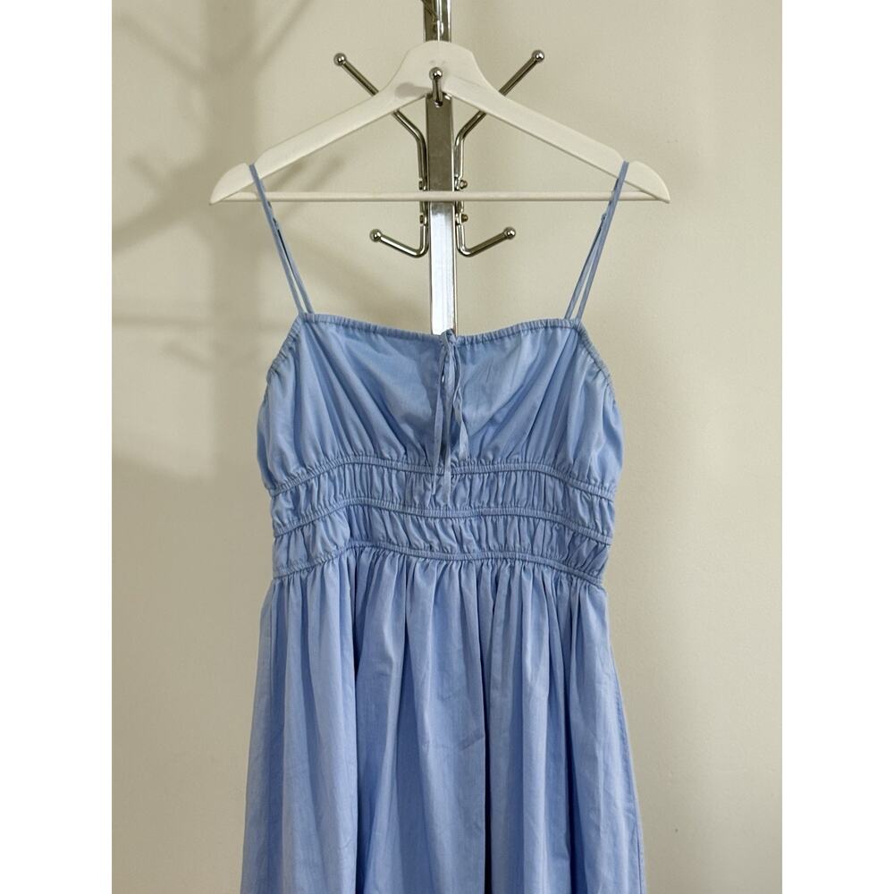 Sunday In Brooklyn Women Blue Smocked Midi Sundress Milkmaid Cottagecore⁠ Size M - Picture 5 of 14